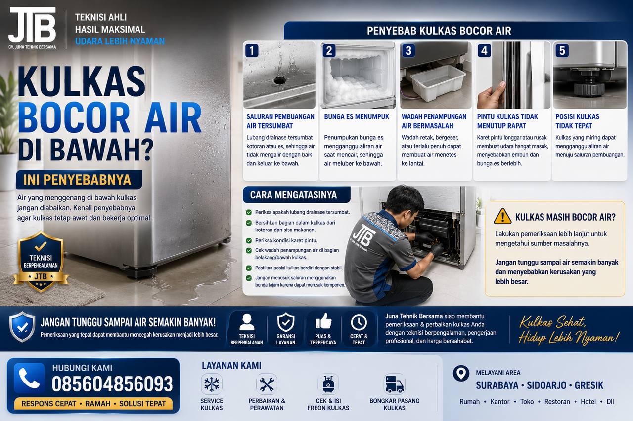 Kulkas Bocor Air di Bawah, Ini Penyebabnya