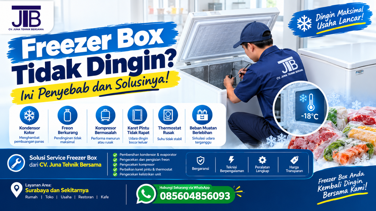 Freezer Box Tidak Dingin, Ini Penyebab dan Solusinya | CV. Juna Tehnik Bersama